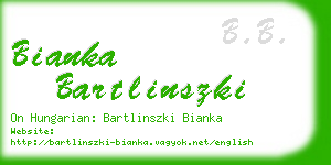 bianka bartlinszki business card